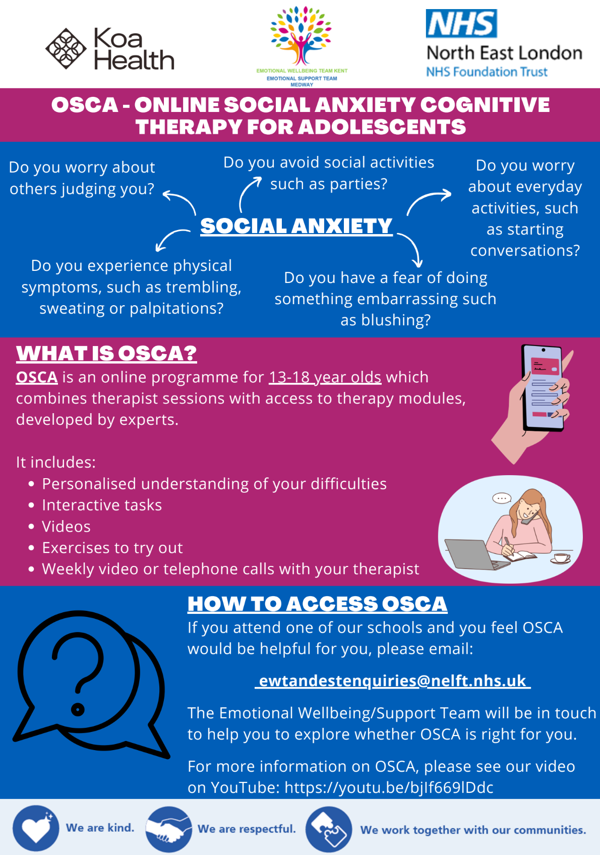 Poster outlining the OSCA initiative