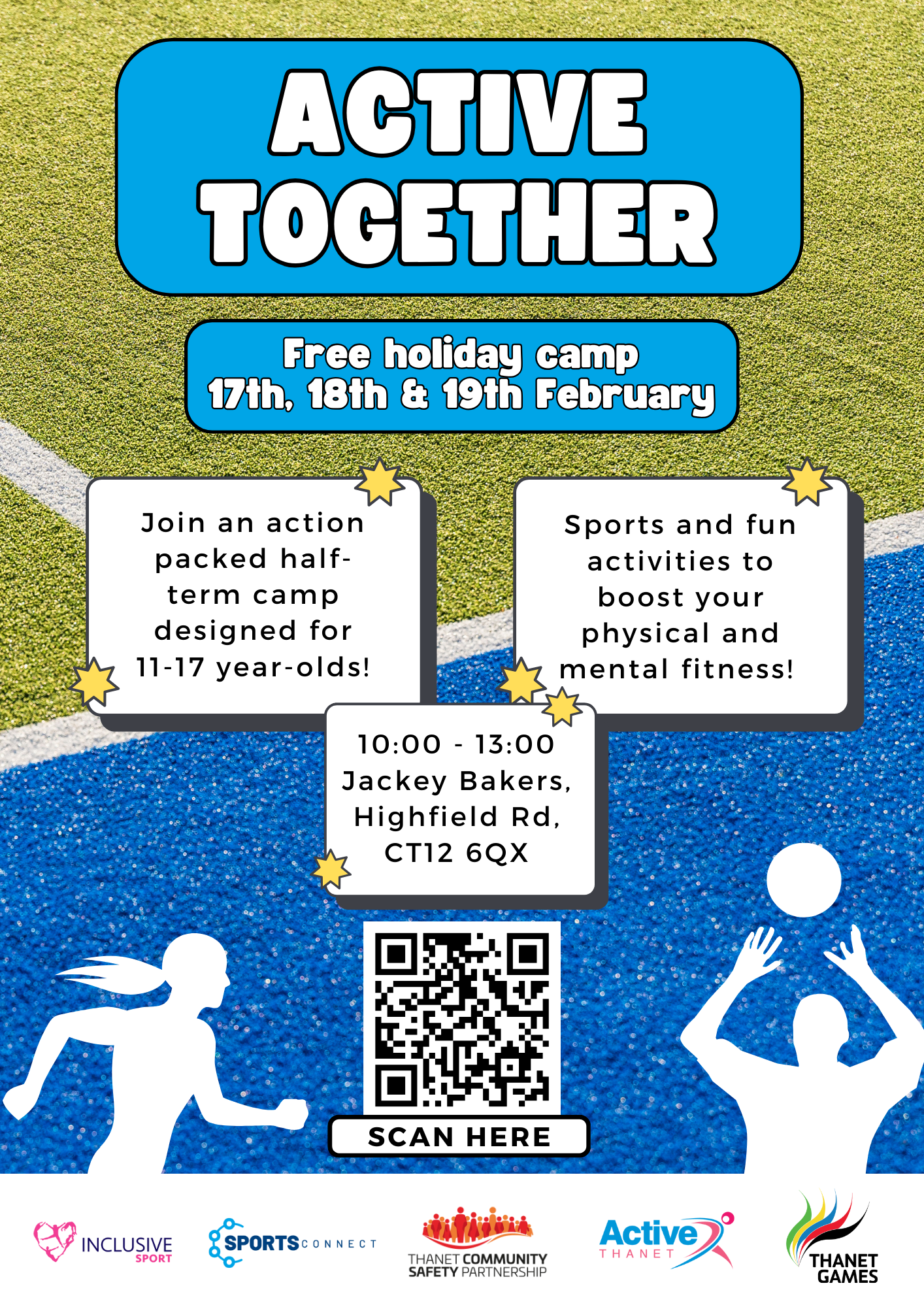 Join our action-packed Multi-Sports Camp designed for 11-17 year-olds! Experience a variety of sports and activities, while boosting your physical fitness and mental wellbeing. Whether you’re looking to improve your skills, make new friends, or simply have fun, this camp is for you!